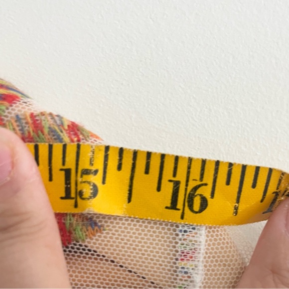 Cloud Ten Floral Embroidered Dress Multi Color Lace Maxi Ruffled Sleeves VNeck L - Picture 15 of 16